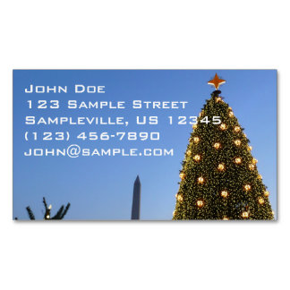 Tarjeta De Visita Magnética Grandes y pequeños árboles de Navidad en DC