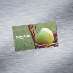 Tarjeta De Visita Magnética Granjero, manzanas
