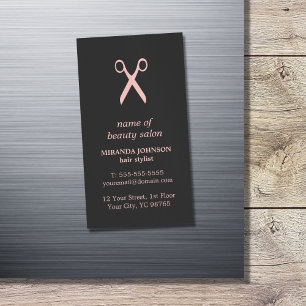 Tarjeta De Visita Magnética Gris oscuro elegantes mínimos palidecen - al
