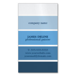 Tarjeta De Visita Magnética Guay Blue Striped Professional Painter