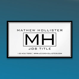 Tarjeta De Visita Magnética Guay White & Black Professional