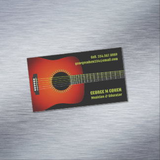 Tarjeta De Visita Magnética Guitarra musical