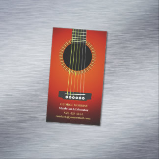 Tarjeta De Visita Magnética Guitarra musical