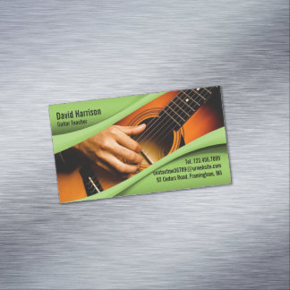 Tarjeta De Visita Magnética Guitarra musical