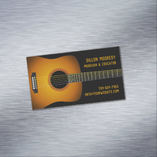 Tarjeta De Visita Magnética Guitarra musical
