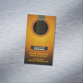 Tarjeta De Visita Magnética Guitarra musical