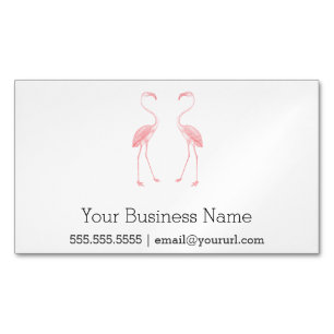 Tarjeta De Visita Magnética Hacer frente a flamencos