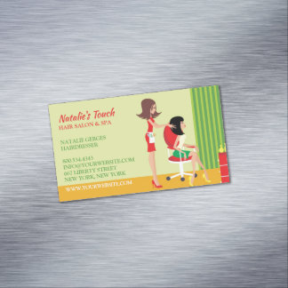 Tarjeta De Visita Magnética Hair Salon Dresser