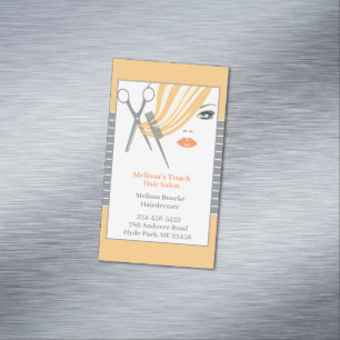 Tarjeta De Visita Magnética Hair Salon Dresser