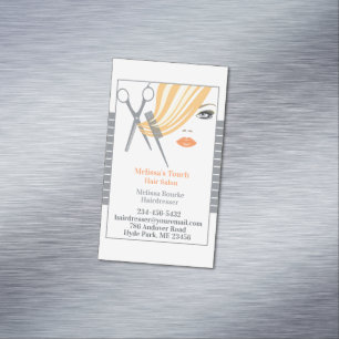 Tarjeta De Visita Magnética Hair Salon Dresser