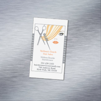 Tarjeta De Visita Magnética Hair Salon Dresser