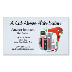 Tarjeta De Visita Magnética Hair Salon Magnetic Business Card
