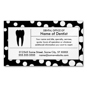 Tarjeta De Visita Magnética Halftone Oficina Dental Magnético