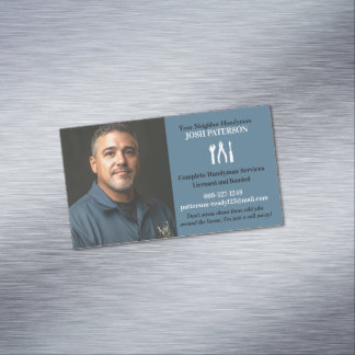 Tarjeta De Visita Magnética Handyman con foto