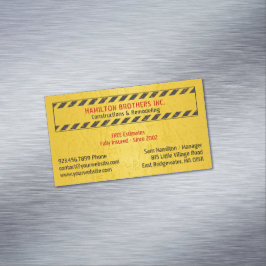 Tarjeta De Visita Magnética Handyman de construcciones