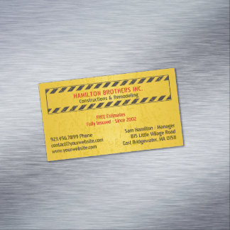 Tarjeta De Visita Magnética Handyman de construcciones