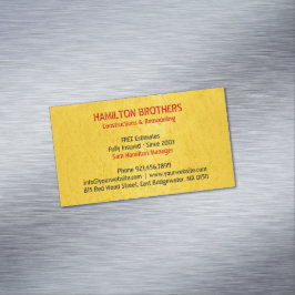 Tarjeta De Visita Magnética Handyman de construcciones