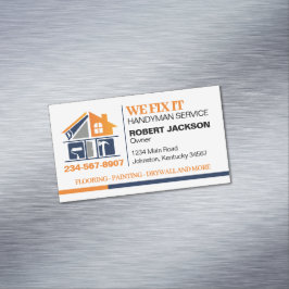 Tarjeta De Visita Magnética Handyman Service