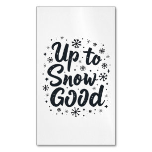 Tarjeta De Visita Magnética Hasta la nieve buena divertida navidad copo de nie