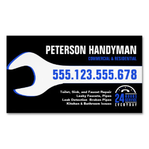 TARJETA DE VISITA MAGNÉTICA HERRAMIENTA DE EMERGENCIA DE HANDYMAN QUE SE RELLE