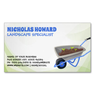 Tarjeta De Visita Magnética Herramientas de jardinería   Landscaper