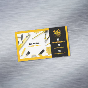 Tarjeta De Visita Magnética Hombre manejable   Construcción   Contratista