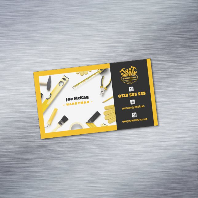 Tarjeta De Visita Magnética Hombre manejable | Construcción | Contratista (In Situ)