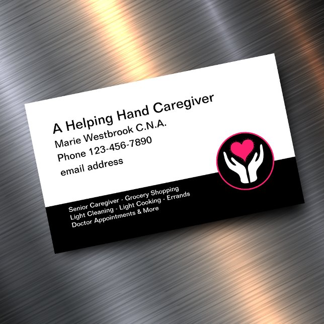 Tarjeta De Visita Magnética Home Caretaker C.N.A. (Subido por el creador)