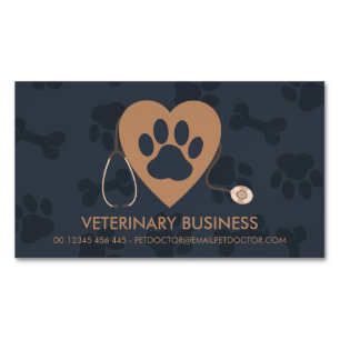 Tarjeta De Visita Magnética Hospital Veterinario Pet Doctor