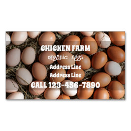 Tarjeta De Visita Magnética Huevos de granja