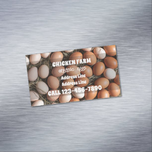 Tarjeta De Visita Magnética Huevos de granja