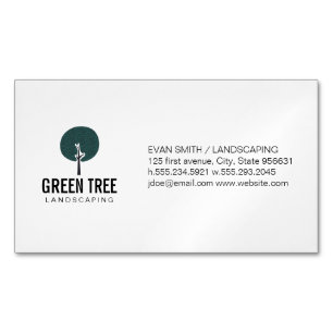 Tarjeta De Visita Magnética Icono de árbol / paisajista