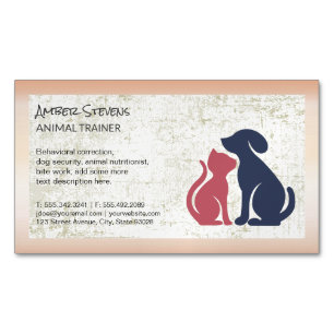 Tarjeta De Visita Magnética Icono de gato de perro   Animales