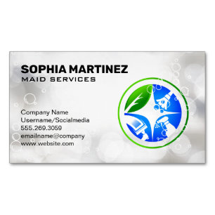 Tarjeta De Visita Magnética Iconos de limpieza de tareas domésticas   Soap Bub