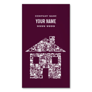 Tarjeta De Visita Magnética Imnet Profesional House Inmobiliaria Promocional