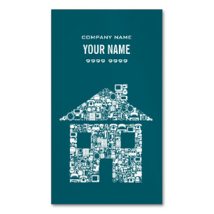 Tarjeta De Visita Magnética Imnet Profesional House Inmobiliaria Promocional