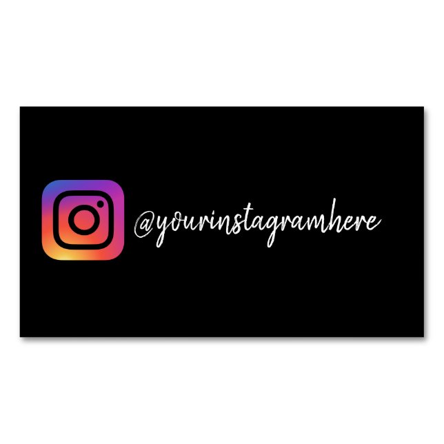 Tarjeta De Visita Magnética Instagram (Anverso)
