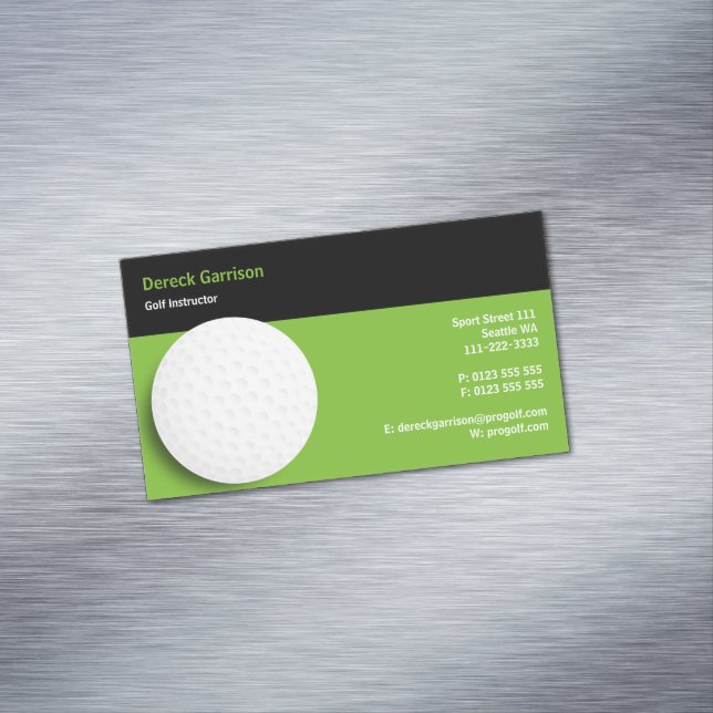 Tarjeta De Visita Magnética Instructor de golf | Perfecto (In Situ)