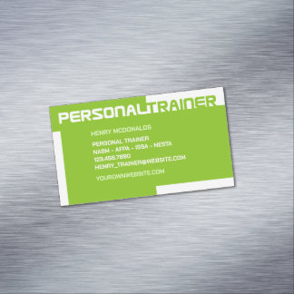 Tarjeta De Visita Magnética Instructor personal