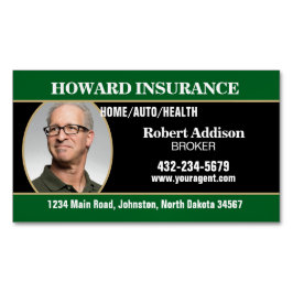 Tarjeta De Visita Magnética Insurance Agent or Any Company