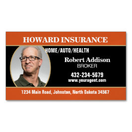 Tarjeta De Visita Magnética Insurance Agent or Any Company
