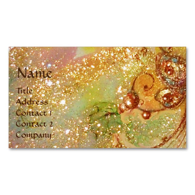 TARJETA DE VISITA MAGNÉTICA JARDÍN DE LA PLANTA DE MARIPOSAS MÁGICAS PERDIDAS (Anverso)