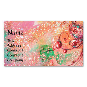 TARJETA DE VISITA MAGNÉTICA JARDÍN DE LA PLANTA DE MARIPOSAS MÁGICAS PERDIDAS