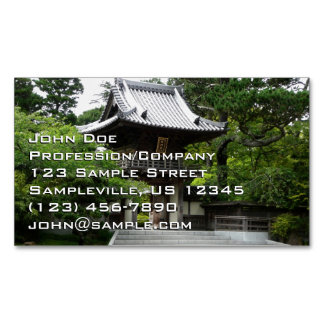 Tarjeta De Visita Magnética Jardín de té japonés en San Francisco