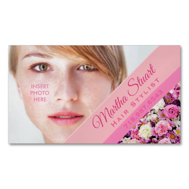 Tarjeta De Visita Magnética Jardín Francés - (Anverso)