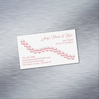 Tarjeta De Visita Magnética Jewelry Pearl