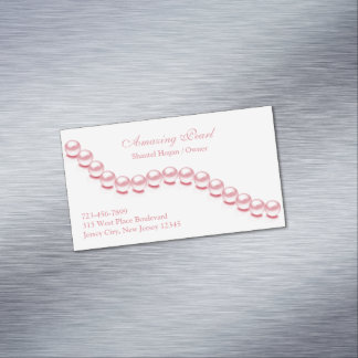 Tarjeta De Visita Magnética Jewelry Pearl