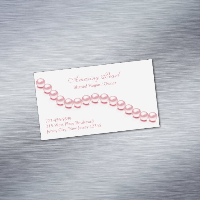 Tarjeta De Visita Magnética Jewelry Pearl (In Situ)