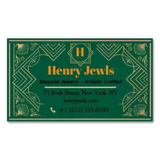 Tarjeta De Visita Magnética Joyería Elegante - Joyería de Lujo 