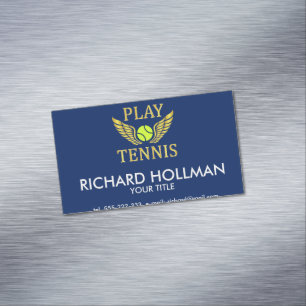 Tarjeta De Visita Magnética Jugar al tenis